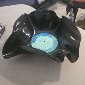 Black Vinyl Record Bowl